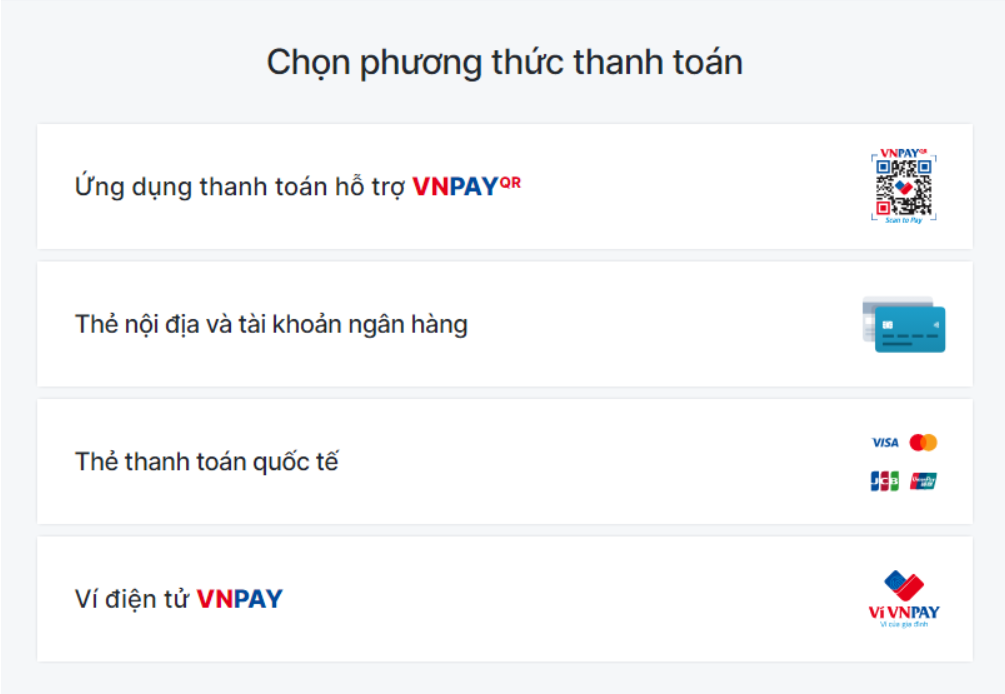 Payment Methods VNPAY
